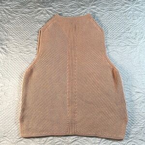 Max Studio Tan Ribbed Sweater